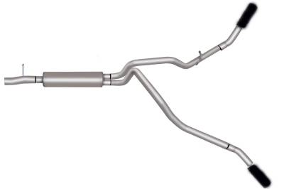 Gibson Performance Exhaust - 17-18  Ford Superduty F350/F250  Pickup 6.2L, Black Elite Dual Extreme, Cat-Back Performance Exhaust #69131B