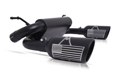 Gibson Performance Exhaust - 18-24 Jeep Wrangler 3.6L, Patriot Series Dual Split Exhaust, Black Ceramic #70-0002