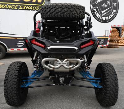 Gibson Performance Exhaust - 16-21 Polaris RZR Turbo,  304 Stainless Steel X-Exhaust #98052