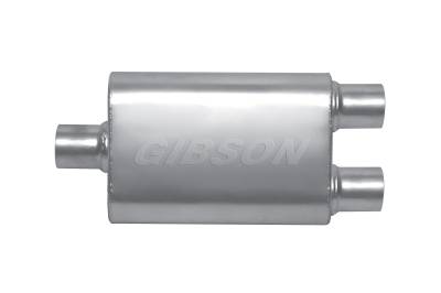 Gibson Performance Exhaust - MWA 3.0" Center/ 3.0" Dual 14" Oval Muffler, Stainless #BM0110