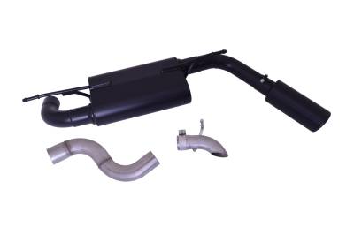Gibson Performance Exhaust - 18-26 Jeep Wrangler 2.0- 3.6L, Black Elite Ceramic Single Exhaust #617308-B