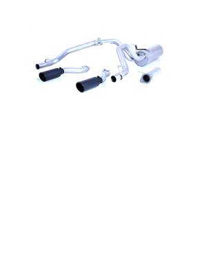 Gibson Performance Exhaust - 2025 Ram 1500 3.6L Non Turbo Pickup, Dual Split, Black Elite Cat-Back Performance Exhaust #66572B