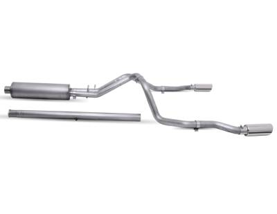 Gibson Performance Exhaust - Gibson Cat- Back Performance Exhaust  2020 - 2026 Silverado & Sierra 2500HD / 3500HD 6.6L Gas  - Dual Split Stainless - 65720