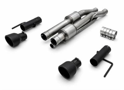 Gibson Performance Exhaust - Gibson Cat- Back Performance Exhaust  2021 - 2026 Ford F150 Raptor 3.5L / F150 Raptor R 5.2L Dual Split Black - 69553-B