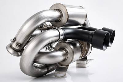 Gibson Performance Exhaust - Gibson Exhaust 2023 - 2026 Can - Am Maverick R, Turbo E - Valve, 2 Seat UTV Performance Exhaust System - Black Ceramic Dual Tip - 98058