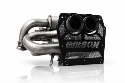 Gibson Performance Exhaust - Gibson Exhaust 2025 - 2026 Can - Am Maverick R Turbo E - Valve 4 - Seat UTV Performance Exhaust - Black Ceramic Dual Tip - 98062
