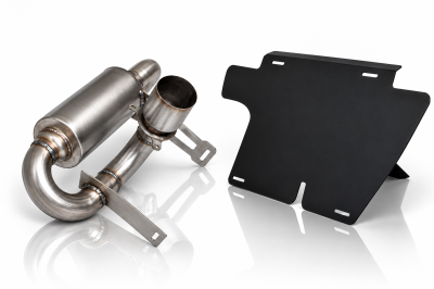 Gibson Performance Exhaust - Gibson 2017–2024 Can Am Maverick X3 UTV Performance Exhaust – Single Muffler Stainless | 98031