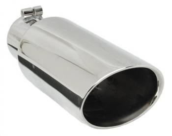 Gibson Exhaust Tips - Stainless Steel Tip - Double Walled Oval Tip