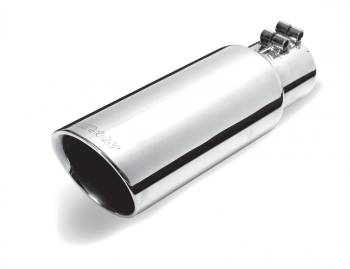 Gibson Exhaust Tips - Stainless Steel Tip - Double Walled Angle Tip