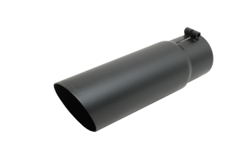 Gibson Exhaust Tips - Black Ceramic Tip - Single Wall Angle Tip