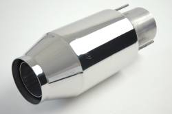 Gibson Performance Exhaust - 4-inch Inlet, Bullet Muffler, Transom Mount #110002 - Image 1