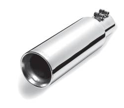 Gibson Stainless Steel Double Wall Straight Exhaust Tip 2.5" Inlet 4" Outlet 12" Length 500546