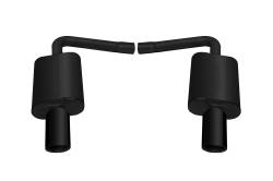 Gibson Exhaust 2011 - 2022 Jeep Grand Cherokee 5.7L Axle - Back Performance Exhaust - Dual Black Stainless - 617407B