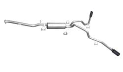 Gibson Performance Exhaust - 99-07 Silverado/Sierra 1500 Pickup 4.3L-4.8L-5.3L, Black Elite Dual Extreme, Cat-Back Performance Exhaust #65003B - Image 1