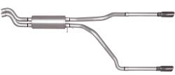 Gibson Performance Exhaust - Dual Split, Stainless Cat-Back Performance Exhaust #65549 - Image 1