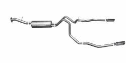 Gibson Performance Exhaust - 02-06 Cadillac Escalade 5.3L,Dual Split, Stainless Cat-Back Performance Exhaust #65560 - Image 1