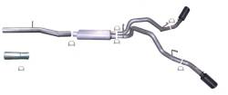 Gibson Performance Exhaust - 10-13  Silverado/ Sierra 1500 Pickup 4.8L-5.3L-6.0L,  Black Elite Dual Extreme, Cat-Back Performance Exhaust #65637B - Image 1
