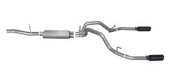 Gibson Performance Exhaust - 10-18 Silverado/Sierra 1500 Pickup, 4.8L-5.3L, Black Elite Dual Split, Cat-Back Performance Exhaust #65654B - Image 1