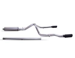 Gibson Performance Exhaust - 19-25 Silverado/Sierra 1500 4.3L-5.3L Pickup, Black Elite Dual Extreme, Cat-Back Performance Exhaust #65690B - Image 1