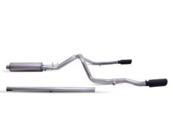 Gibson Performance Exhaust - 20-24 Silverado, Sierra 2500HD/3500HD 6.6L, Black Elite Dual Split, Cat-Back Performance Exhaust #65713B - Image 1
