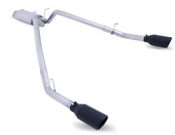 Gibson Performance Exhaust - 19-24 Ram 1500 5.7L, Black Elite Dual Split, Cat-Back Performance Exhaust #66570B - Image 1