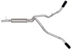 Gibson Performance Exhaust - 17-18  Ford Superduty F350/F250  Pickup 6.2L, Black Elite Dual Extreme, Cat-Back Performance Exhaust #69131B - Image 2