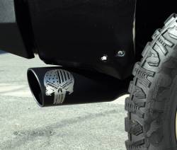 Gibson Performance Exhaust - 12-17 Jeep Wrangler  3.6L, 07-11 Jeep Wrangler 3.8L, Patriot Skull Dual Black Ceramic #76-0023 - Image 2