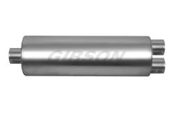 Gibson Performance Exhaust - SFT Superflow 3.00" Center/ 2.50" Dual 24" Round Muffler Stainless #789800S - Image 1