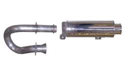 Gibson Exhaust 2008 - 2013 Yamaha Rhino 700 UTV Performance Exhaust - Single Stainless - 96010