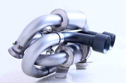 Gibson Performance Exhaust - 23-25 Can-Am Maverick R E-Valve, 2 Seat, Black Ceramic Stainless Steel Dual Tip Exhaust #98058 - Image 1