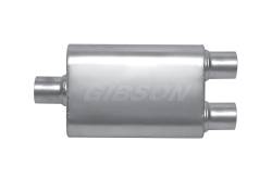 Gibson Performance Exhaust - MWA 3.0" Center/ 3.0" Dual 14" Oval Muffler, Stainless #BM0110 - Image 1