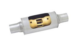 Gibson Performance Exhaust - MWA 2.5" Center/ 2.5" Center 10" Round Race Muffler, Stainless #BM0113 - Image 1