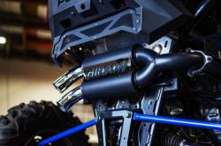 Gibson Performance Exhaust - 20-25 Polaris RZP Pro XP, Turbo R, Dual Black Exhaust, Stainless Tips #98051 - Image 2