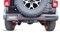Gibson Performance Exhaust - 18-24 Jeep Wrangler 3.6L, Black Elite Dual Split, Cat-Back Performance Exhaust #617307-B - Image 1