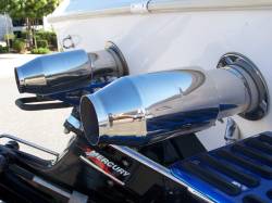 Gibson Performance Exhaust - 4-inch Inlet, Bullet Muffler, Transom Mount #110002 - Image 3