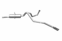 Gibson Performance Exhaust - 99-04 Ford F350/F250 Super Duty Pickup 5.4L- 6.8L, Black Elite Dual Extreme, Cat-Back Performance Exhaust #69004B - Image 1
