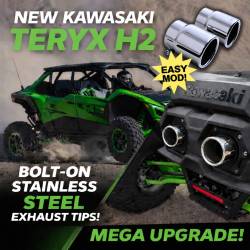 Gibson Performance Exhaust - Gibson Stainless Steel Replacement Exhaust Tip 2025–2026 Kawasaki Teryx H2 4-Seater UTV 500693 - Image 2