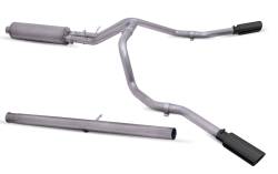 Gibson Cat- Back Performance Exhaust  2020 - 2026 Silverado & Sierra 2500HD / 3500HD 6.6L Gas  - Dual Extreme Black - 65721B